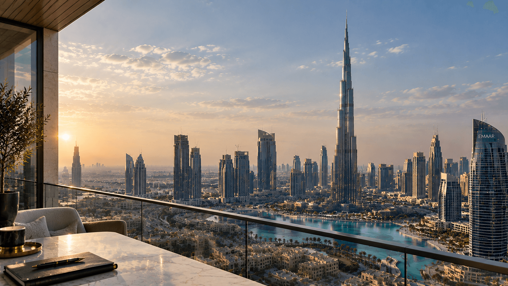 Dubai Skyline Daylight Luxury View