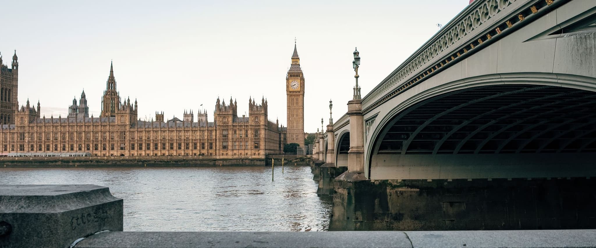 Houses of Parliament and Westminster Bridge over the River Thames