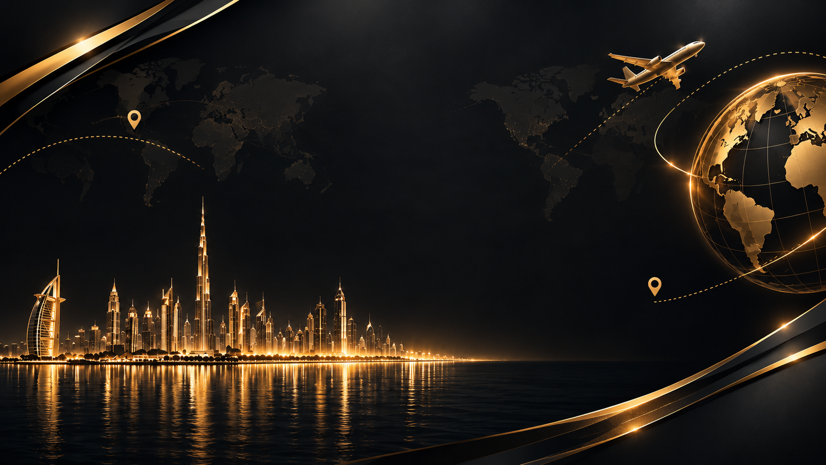 Go Abroad Migration dark background pattern