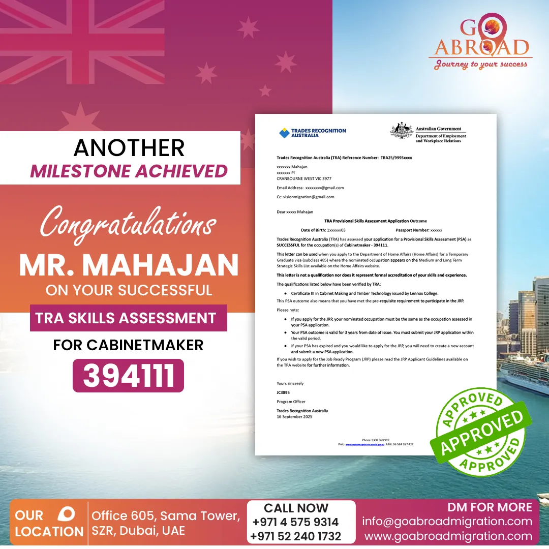 Traveler holding passport after tourist visa approval